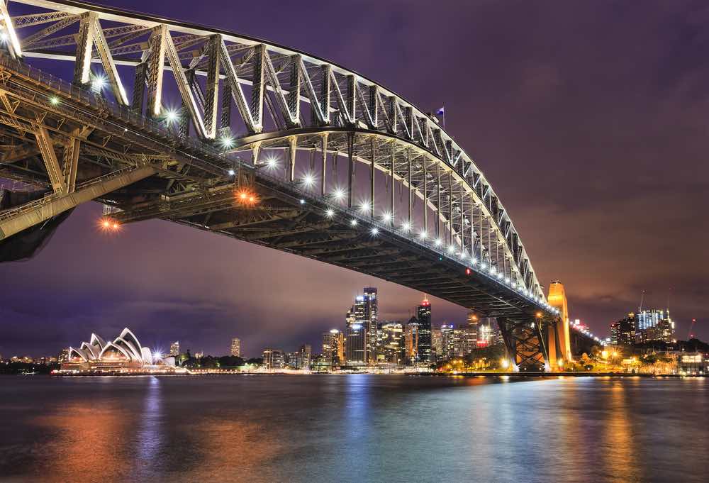 Harbour Bridge in de avond